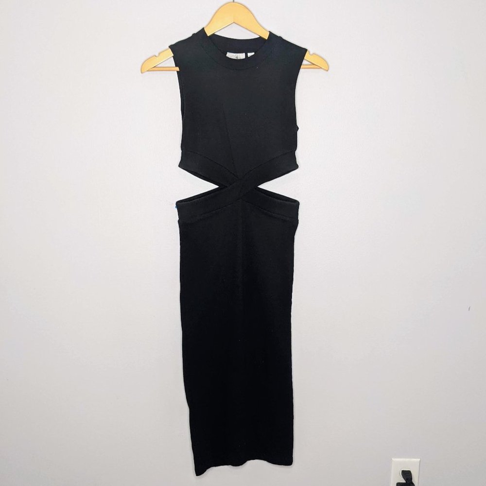 Cheap Monday Black Astral Cut Out Midi Dress S - Picture 2 of 8